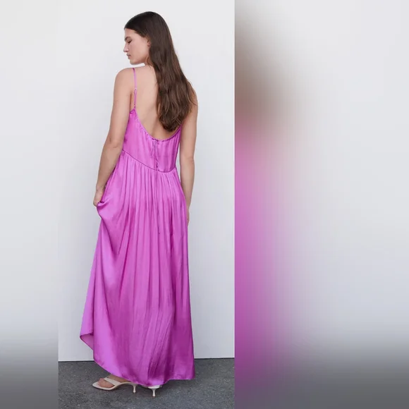 🔥Last 1🔥MANGO Satin maxi dress - Picture 3 of 8